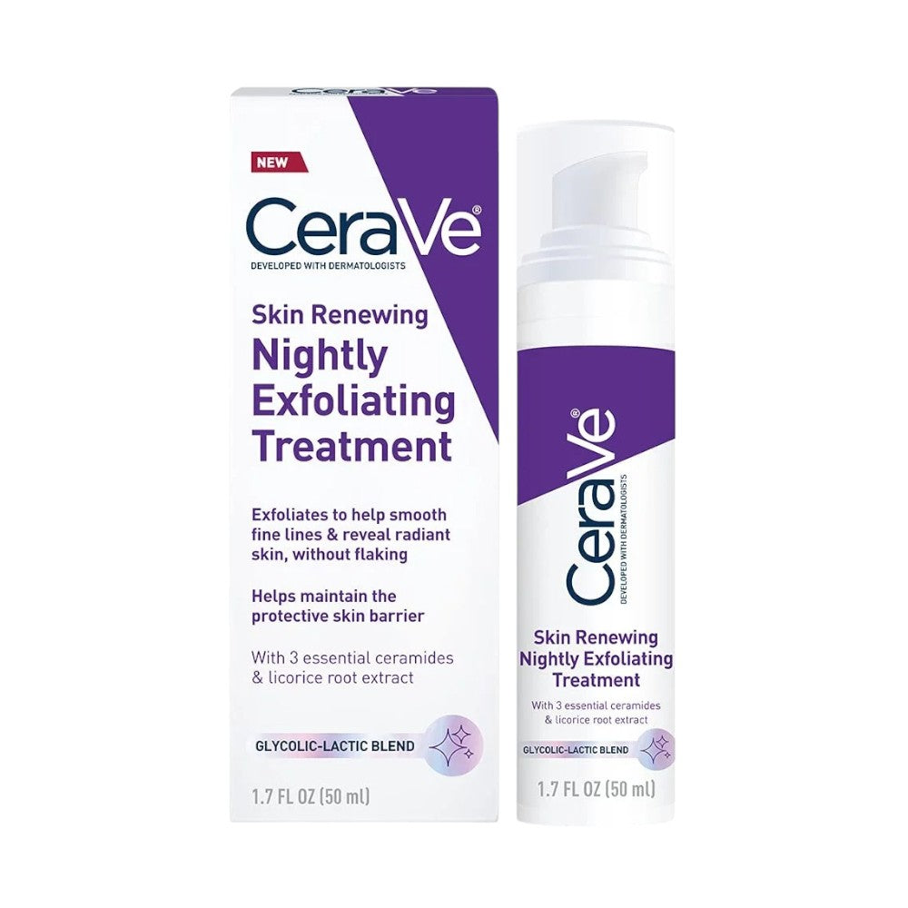 CeraVe Skin Renewing Nightly Exfoliating Treatment with Glycolic Acid (50ml)