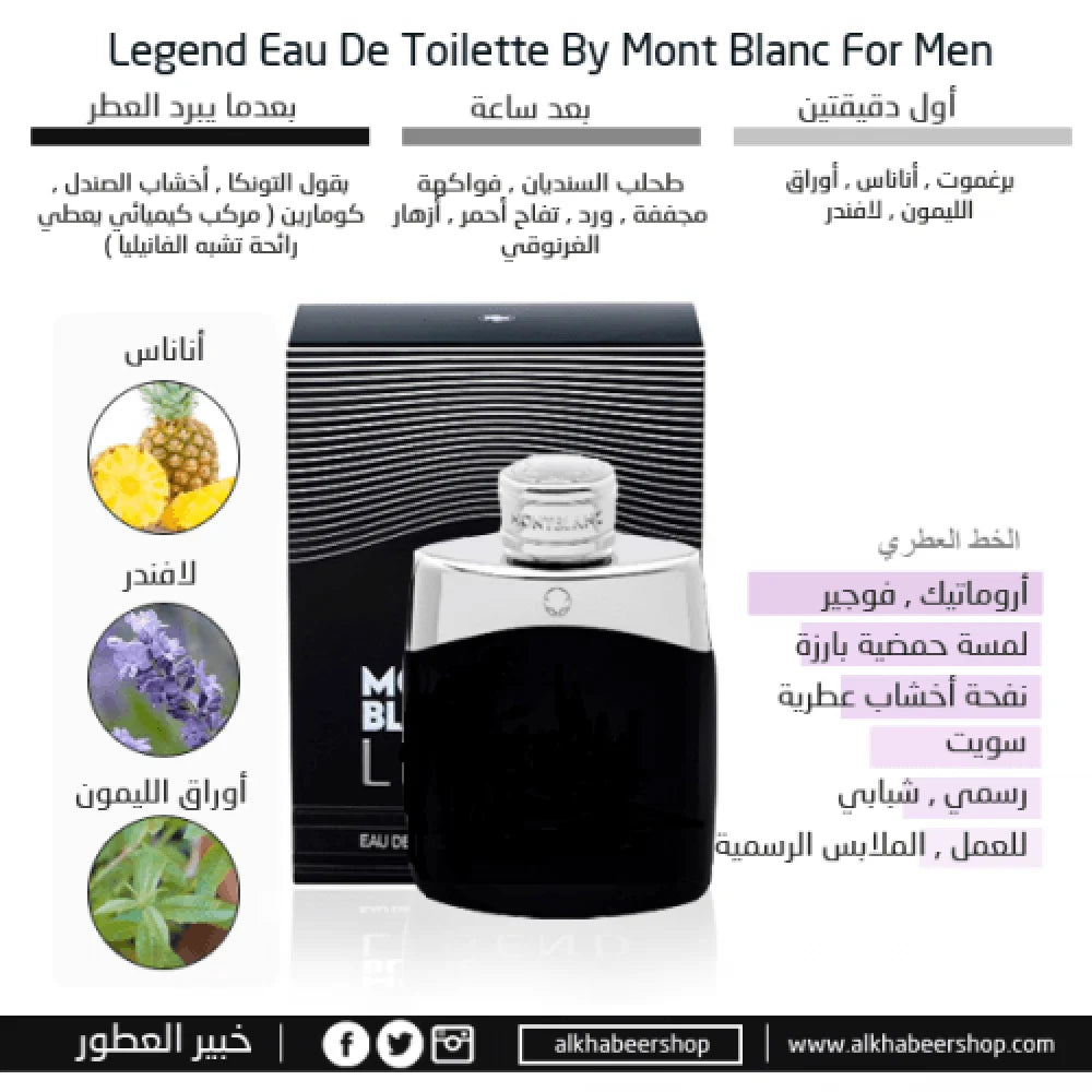 Montblanc Legend Eau de Toilette Spray for Men, 100ml