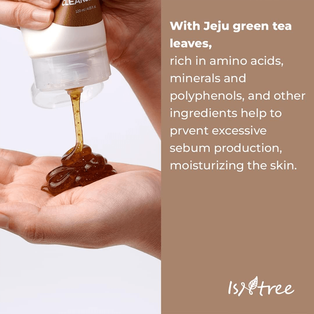 غسول الشاي الأخضر المنعش من Isntree - 120 مل