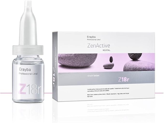 ايرايبا لوشن مضاد للصدمات Z18r من زين اكتيف، علاج فعال مكثف لتساقط الشعر، ينظم ويوقف تساقط الشعر، 8 مل × 12 عبوة