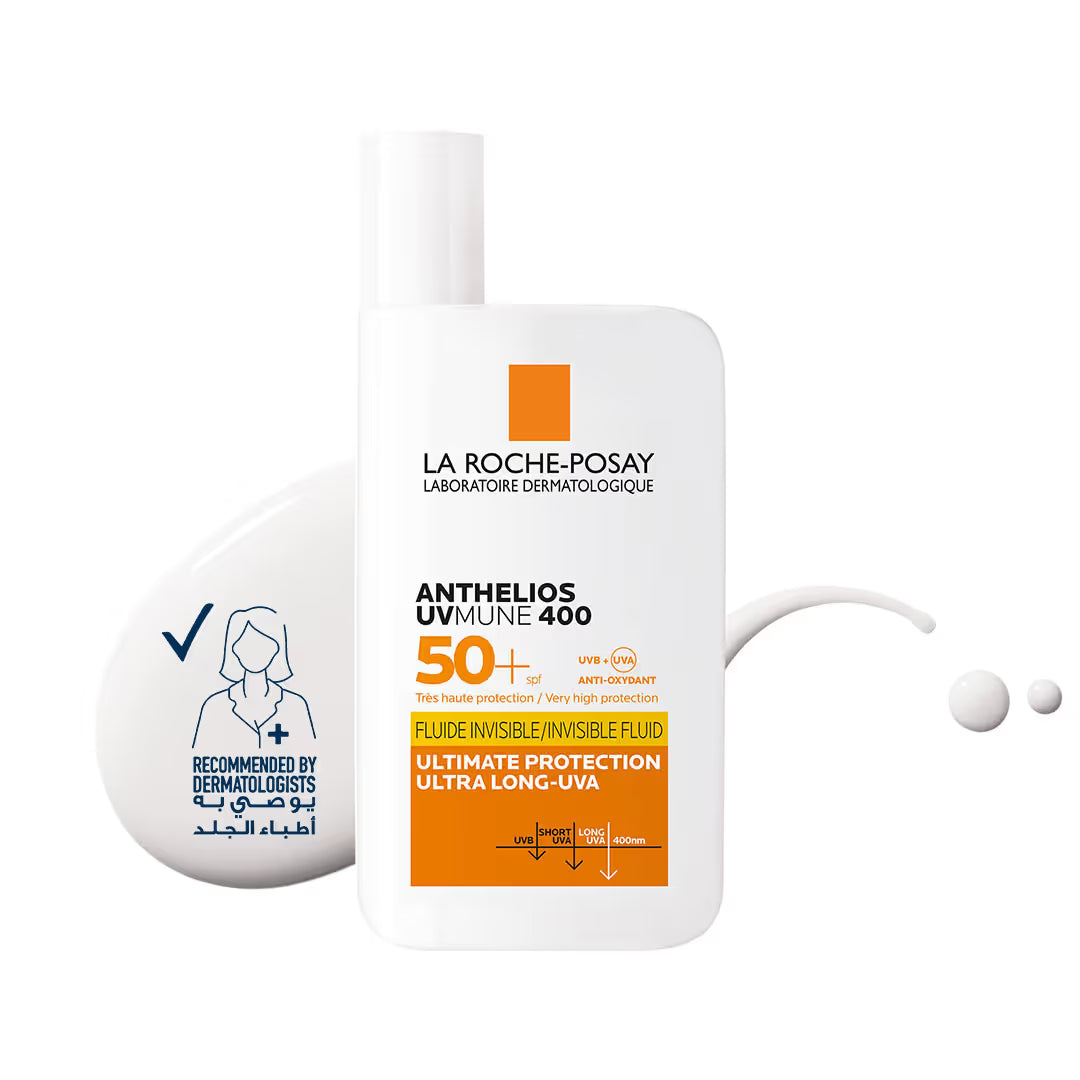 لاروش بوزيه أنثيليوس يوڤ ميون 400 سائل واقي شمس غير مرئي بمعامل حماية +SPF50 - 50 مل