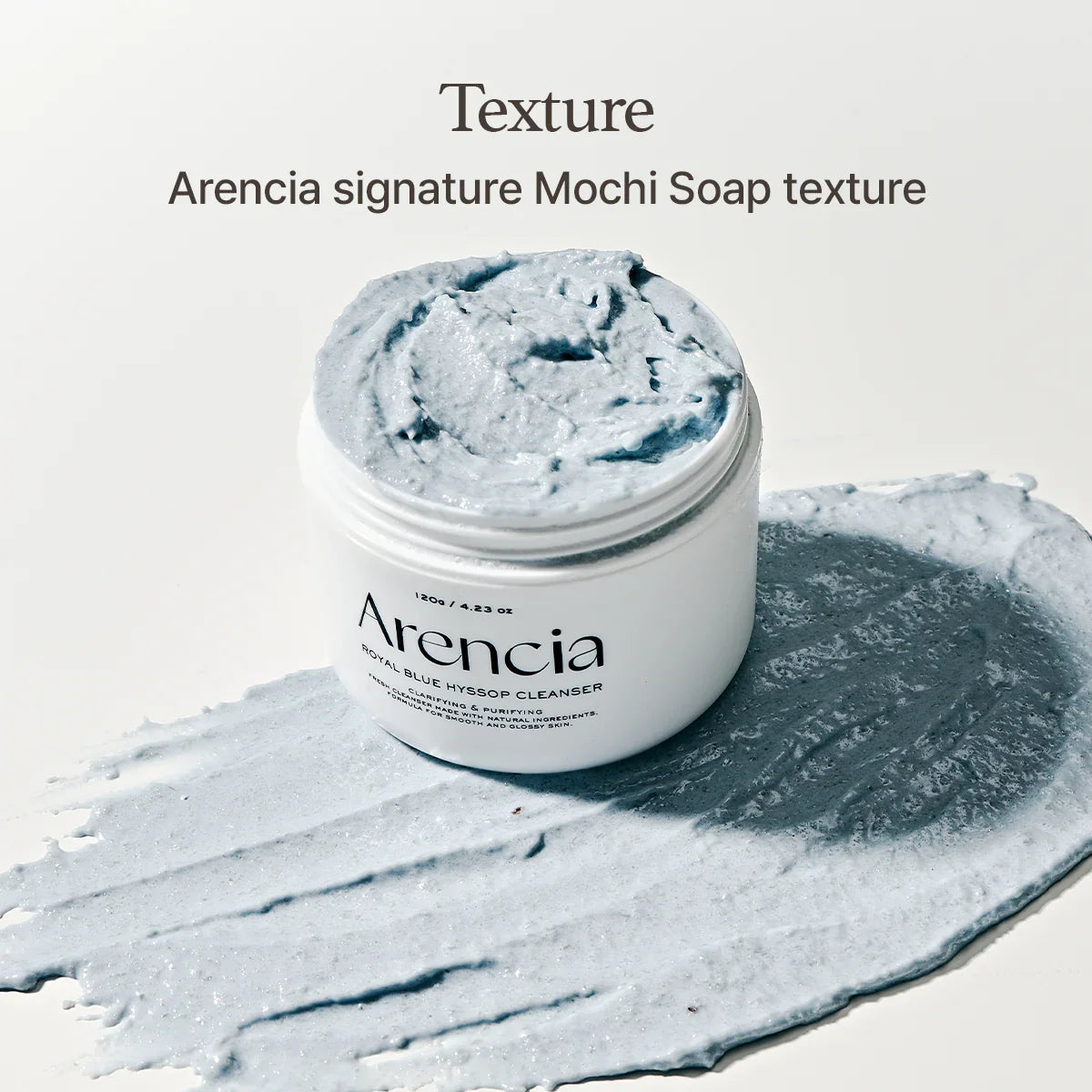 Arencia Blue Hyssop Rice Mochi Cleanser - 120g