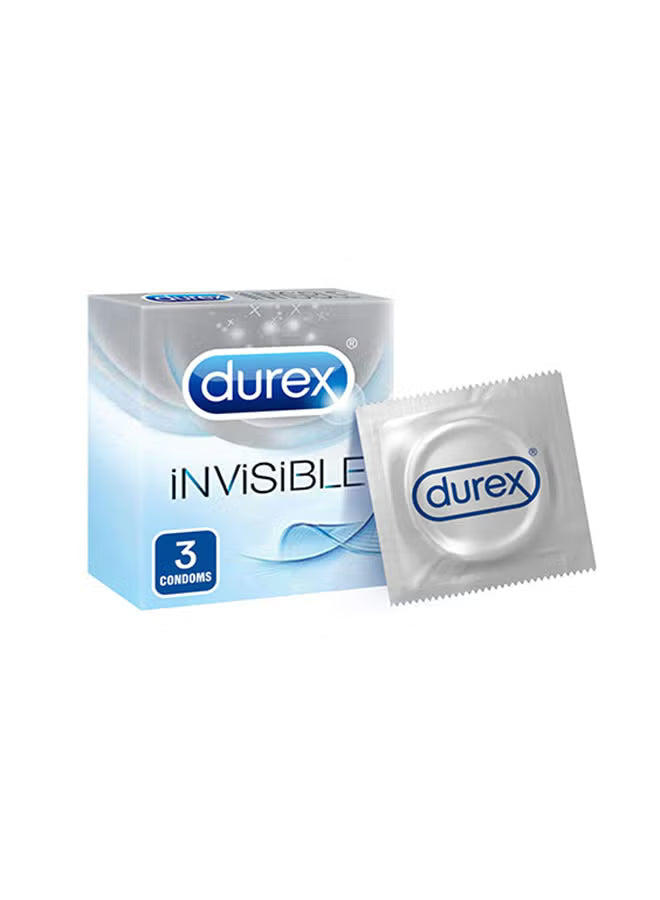 Pack of 3 Invisible Ultra Thin Condoms
