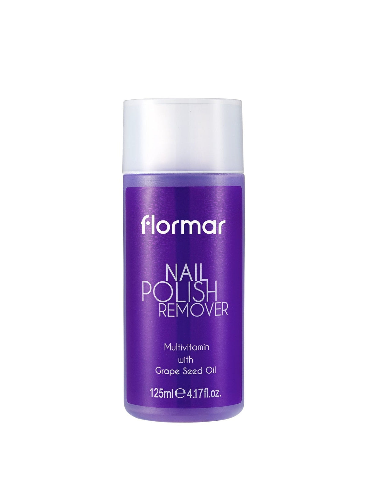 Flormar Strong Nail Polish Remover with Grape Seed Oil for Nail Care - 125ml