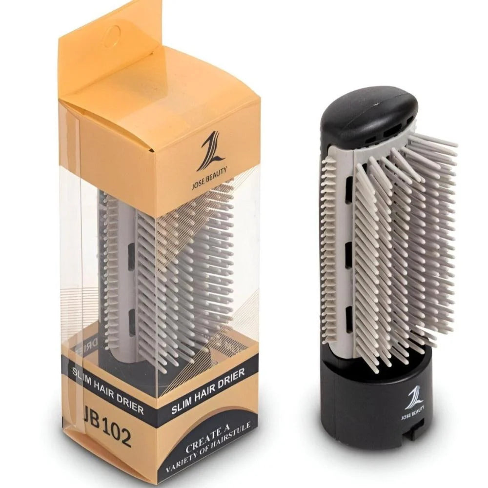 Hair straightener brush, combining hair dryer and brush functions for a smooth and shiny look.