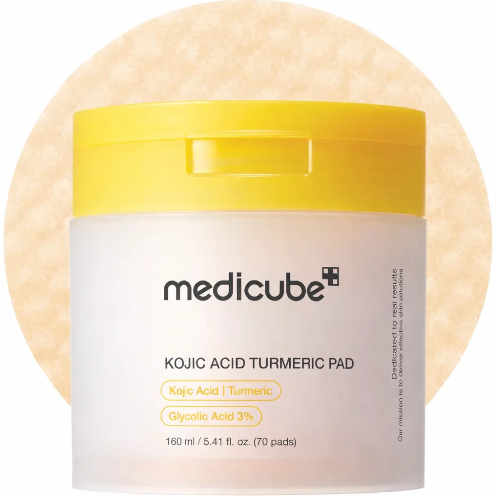 Kojic Acid and Turmeric Cotton Cleansers for Exfoliation and Skin Brightening 160 LG
