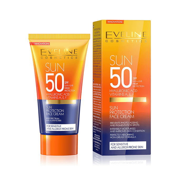 كريم الحماية من الشمس للوجه من إيفلين SPF50 - 50 مل