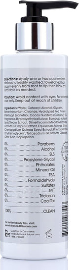 Advanced Clinicals 10-in-1 Frizz Control Blow Dry Thermal Protectant Spray, 222ml