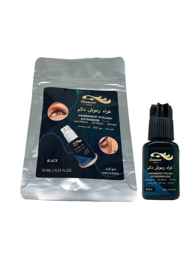 Waterproof Permanent Eyelash Adhesive, Black, 10ml