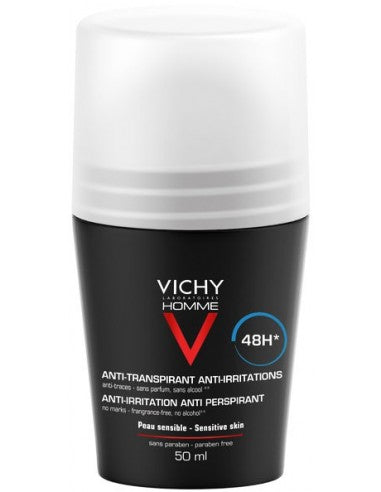 Vichy Homme 48H Anti-Perspirant Anti-Irritation Roll-On Deodorant (50 ml)
